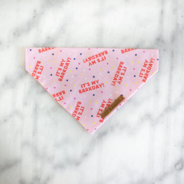 Bandana Happy Birthday Pink