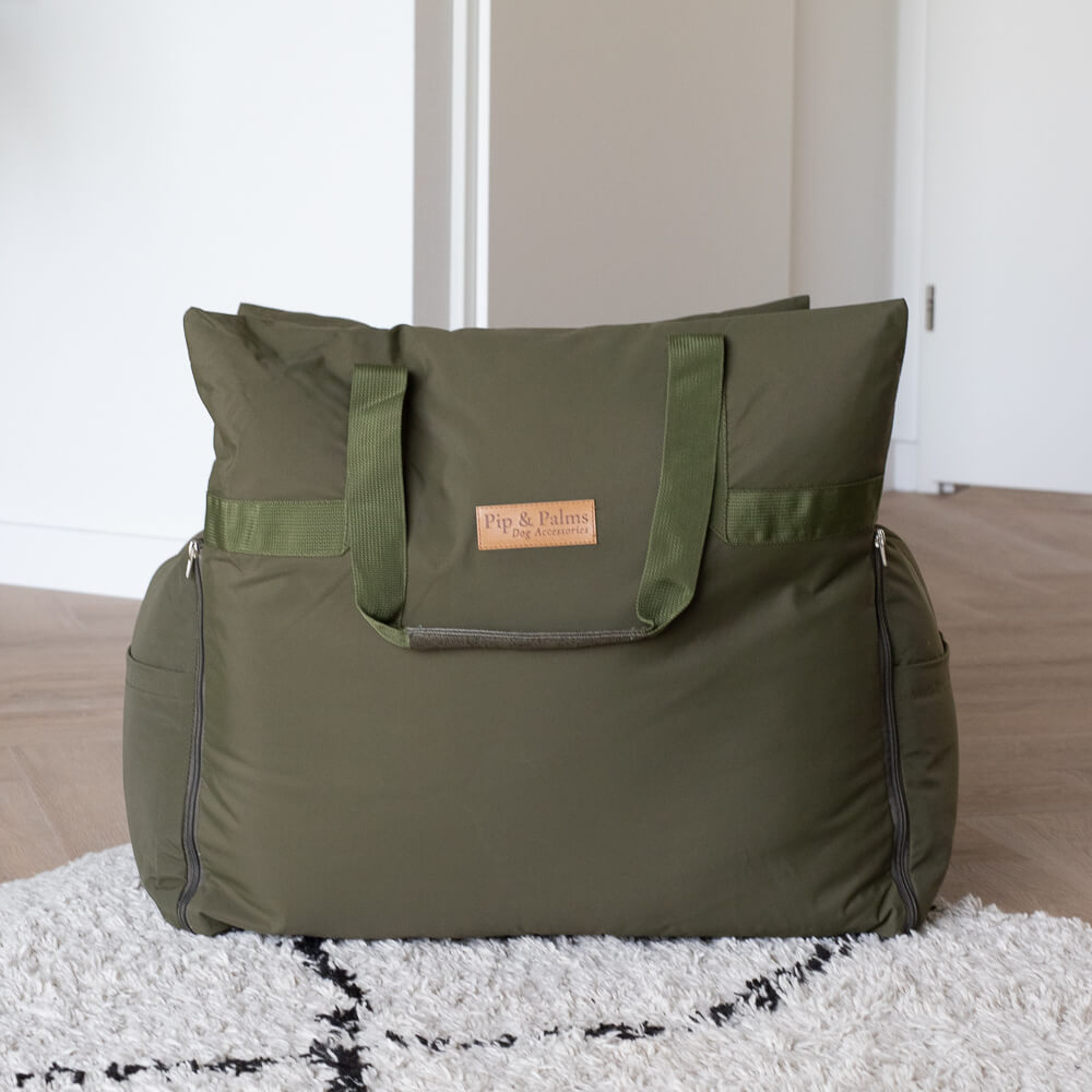 autostoel-olijfgroen